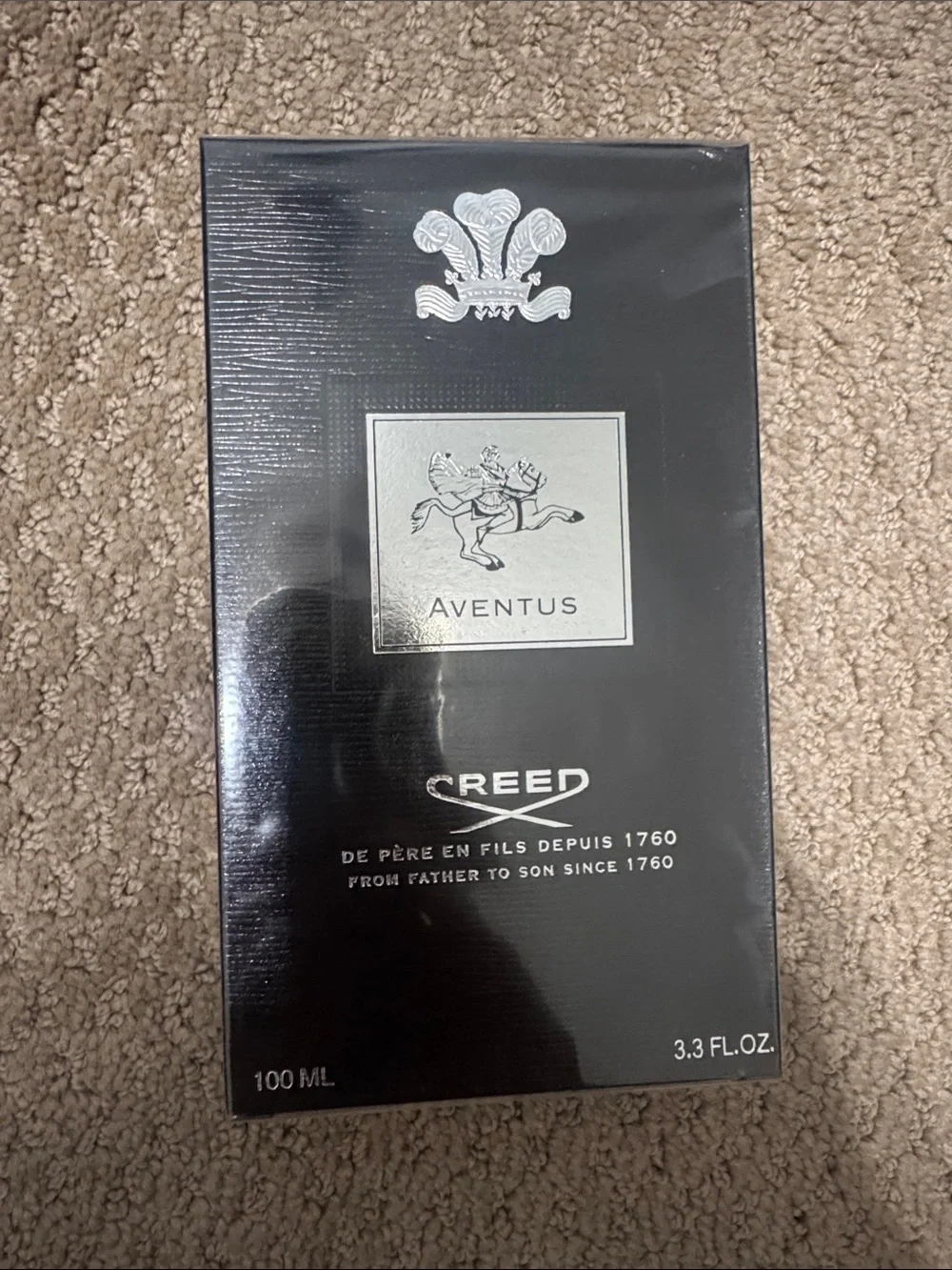 Creed Aventus Black and Silver Fragrance Box